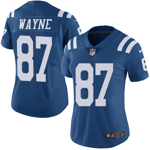 Indianapolis Colts #87 Limited Reggie Wayne Royal Blue Nike NFL Women Rush Vapor Untouchable jersey